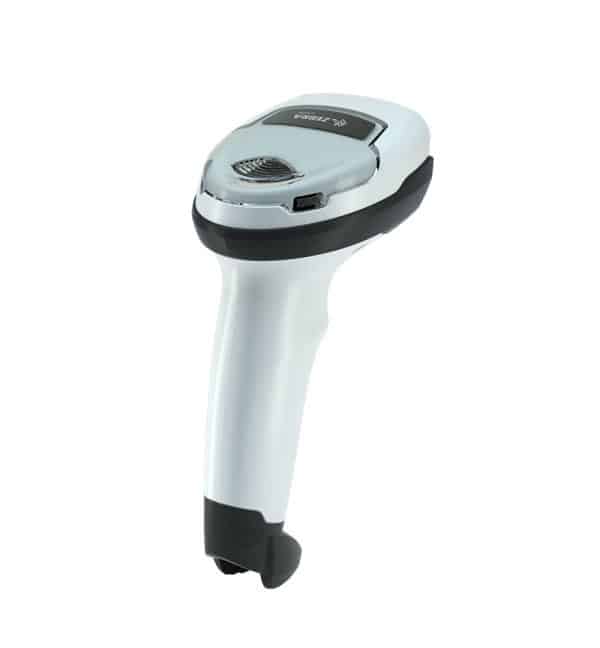 Série de Scanners DS4600 Zebra Photo du produit blanc et noir vue de dos 3/4