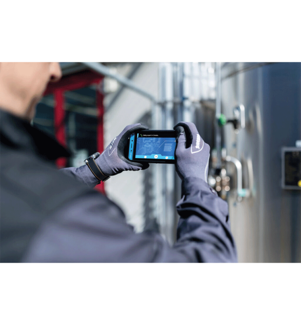 Terminal mobile ATEX ECOM en utilisation