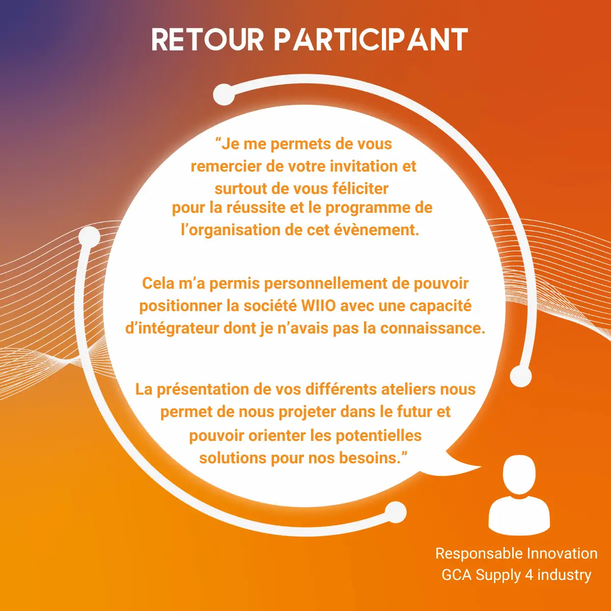 Retour d'un participant à l'événement wiio 2023