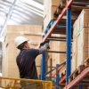 terminal industriel Zebra MC34 scan carton en hauteur