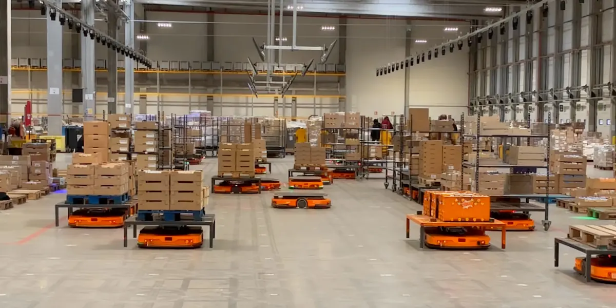 Schéma qui représente l'Automatisation du déplacement de marchandises vers les postes de prélèvements